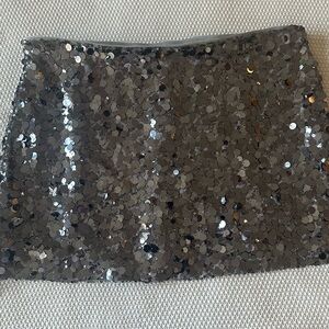 Abercrombie & Fitch Sparkling Sequin Mini Skirt - Silver